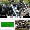 X AUTOHAUX 2 Pcs 87mm Green Universal Rectangular Reflective Warning Reflector