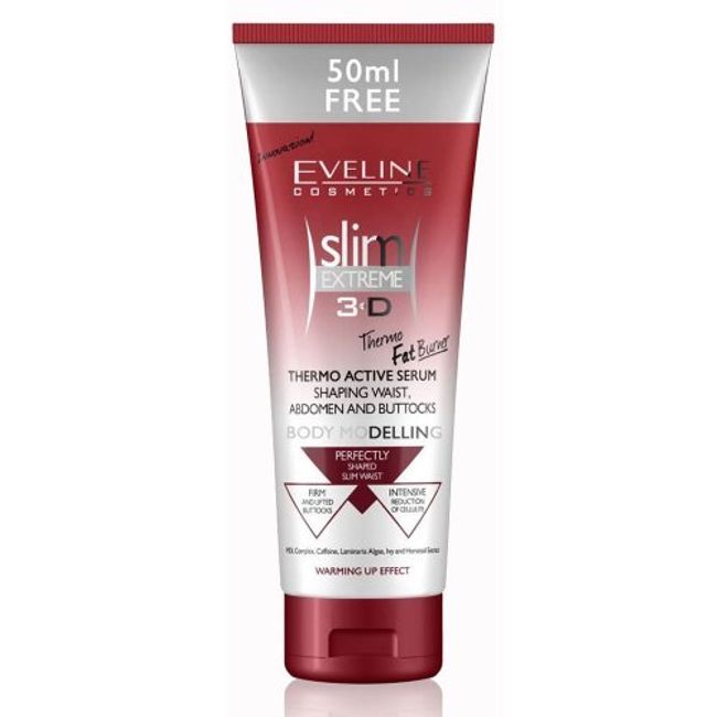 Eveline Cosmetics - Slim Extreme 3D Thermo Active Serum Shaping Wasit, Abdomen & Buttocks 250ml