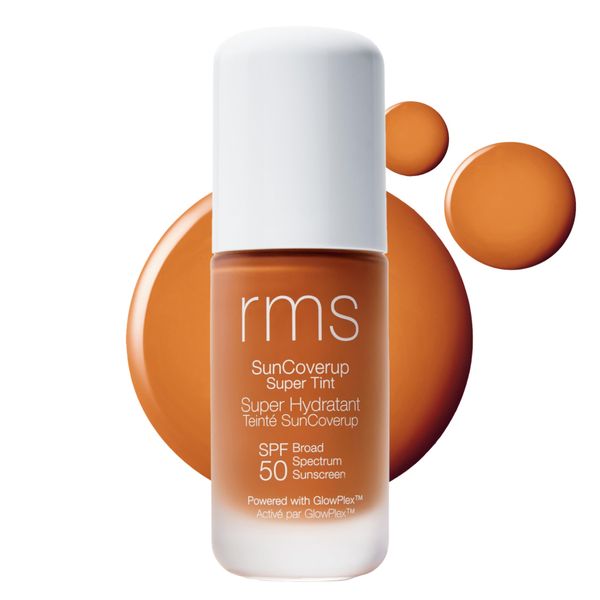 RMS Beauty SunCoverup Super Tint Broad Spectrum SPF 50 Sunscreen - Skin Tint Non Nano Zinc Oxide Mineral Sunscreen, Glowy Tinted Moisturizer with SPF (Spice)