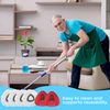 4 Pack Mop Head Replacement and 2 Mop Base Combo Set for Vileda,Reusable Mop Head, Microfiber Mop Head, Easy to Replace Spin Mop Replacement Head, Spin Mop Head Compatible with Triangle Spin Mop