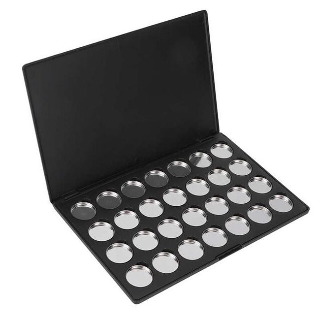 Iron Fan Empty Eyeshadow Palette Wear-resistant Stable Durable Magnetic Makeup Portable Round Plush Lipstick 28 Pieces