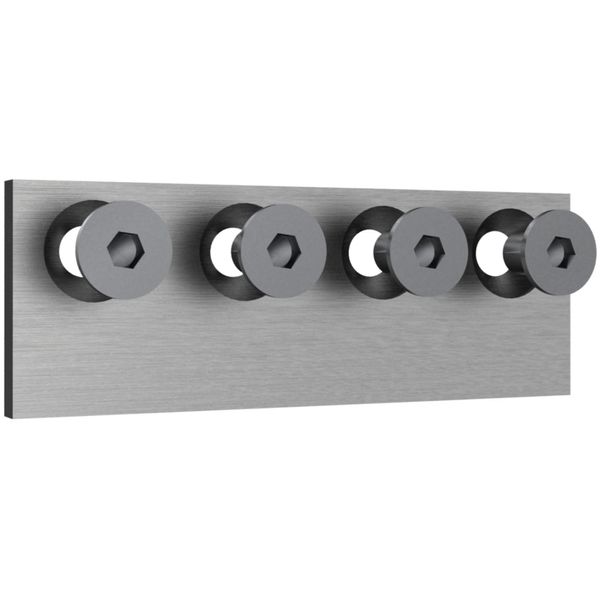 Stone Harbor Hardware Flat Track Connector for Track Extension, Satin Nickel