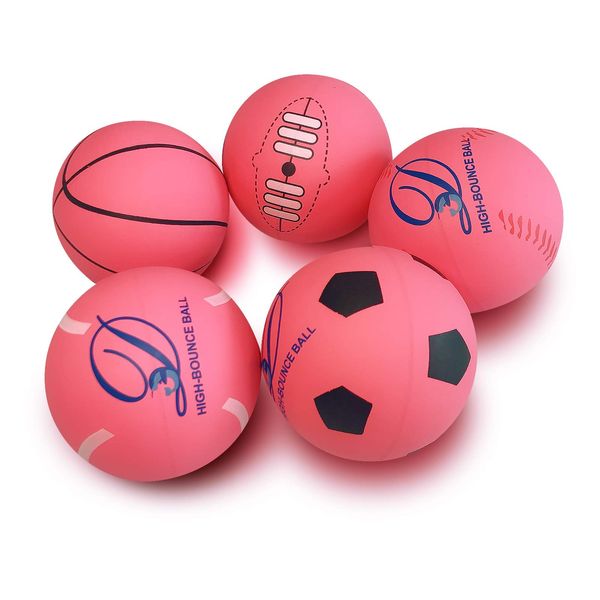 Mondon Bouncy Balls for Kids Adults Premium Rubber Balls Yoga Therapy Massage Balls 2.3" Stress Relief Balls, Kid Balls for Outdoor Sports Bounciest Ball Games