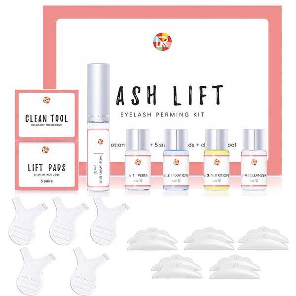 Lash Lift Kit-Eyelash Perm Kit Tools for Lash Lift Eyelash Extensions and Curling,Eyelash Curling Set Semi-Permanent Curling Perming Wave Suitable Beauty Tools for Women at Home