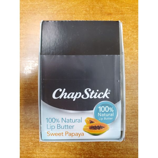 12 Tubes: Chapstick Sweet Papaya Lip Balm 100% Natural 0.15 oz. NEW/SEALED