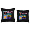 Crazy Crawl Game Lady Retro Crane Toy Grabber Throw Pillow