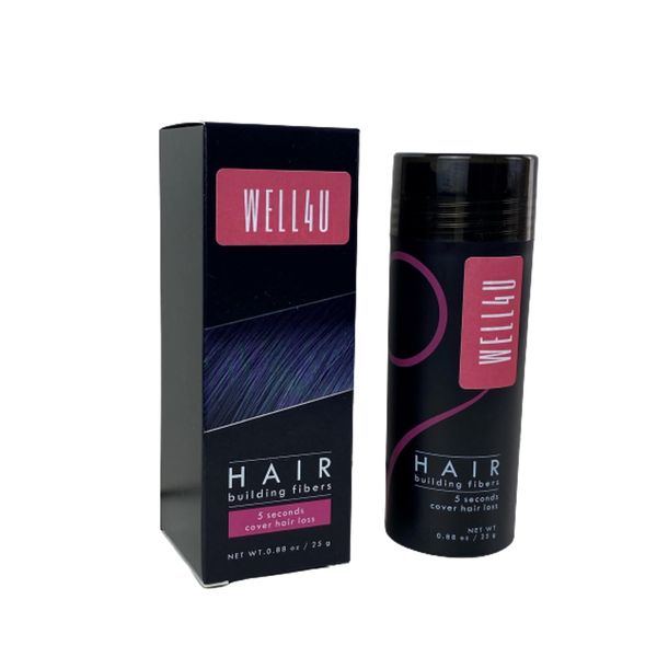 WELL4U Hair Filler, Scattered Hair, Hair Thickening, 10 Colours, 25 g, White, 25 g