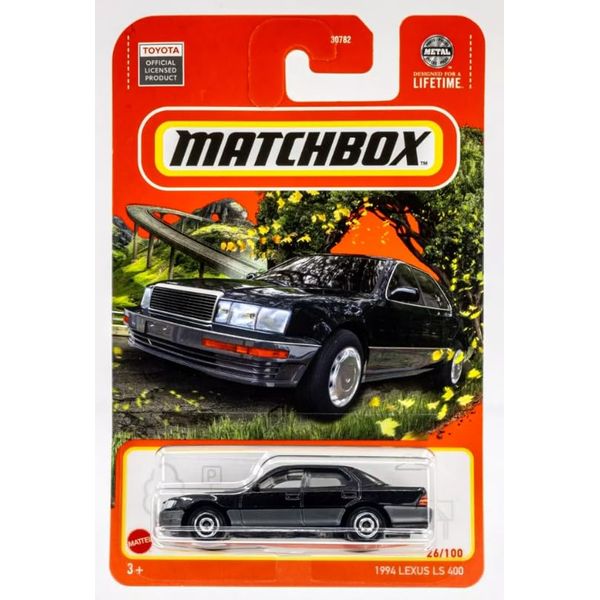 Matchbox Lexus LS 400 Diecast Car, 1:64 Scale, Black, 26/100