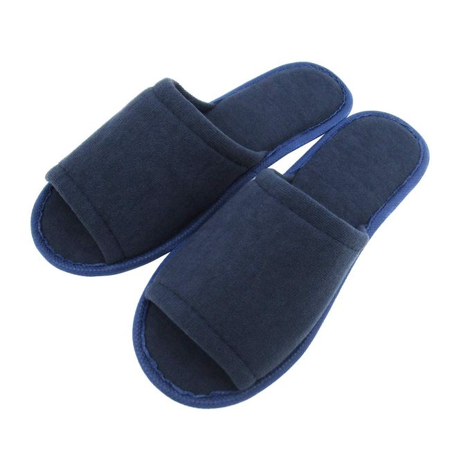 345840 Nippon Slippers, Disposable Slippers, 10 Pairs Included, Navy, Foldable, Portable, Room Shoes, Indoor, Men's, Women's, Formal, Graduation Ceremonies, School Events, Commercial Use, Individual Packaging, 10 Pairs