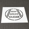 SmartSign "Keep Aisle Clear" Reusable Stencil | 24" x 24" Plastic