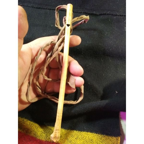 Native American Eagle Wing Bone Whistle Museum quality 8" Replica Eagle Bone