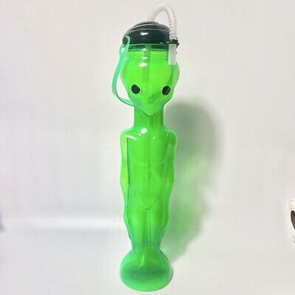 Whirley ALIEN Green 16” Drinking Sippy Cup Bottle Used