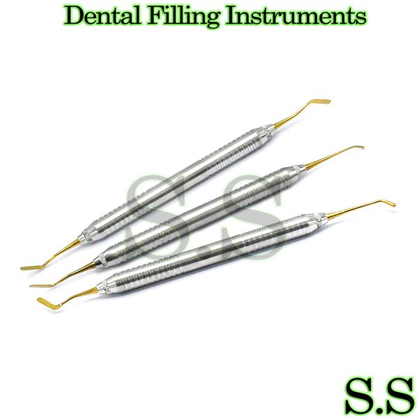 FILLING PLASTIC COMPOSITE DENTAL INSTRUMENT HAND TOOLS GOLD DN-2204