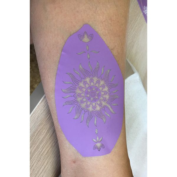 Acchiappasogni Mandala farfalla tatuaggio stencil in rete riutilizzabile set da 10 fogli viola