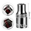 Sourcingmap 2 Pcs 1/4-Inch Drive 5.5mm 6-Point Shallow Socket, Metric, Cr-V