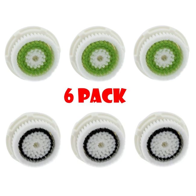 6 Pack Facial Cleansing Brush Heads Fits Mia 1 2 Fit Sensitive and Acne Pore