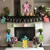 Easter Bow for Decoration, Pastel Gift Bows, Spring Rustic Bows for Wreaths, Lantern Bow, Easter Basket Bow, 4 Pcs (Easter)