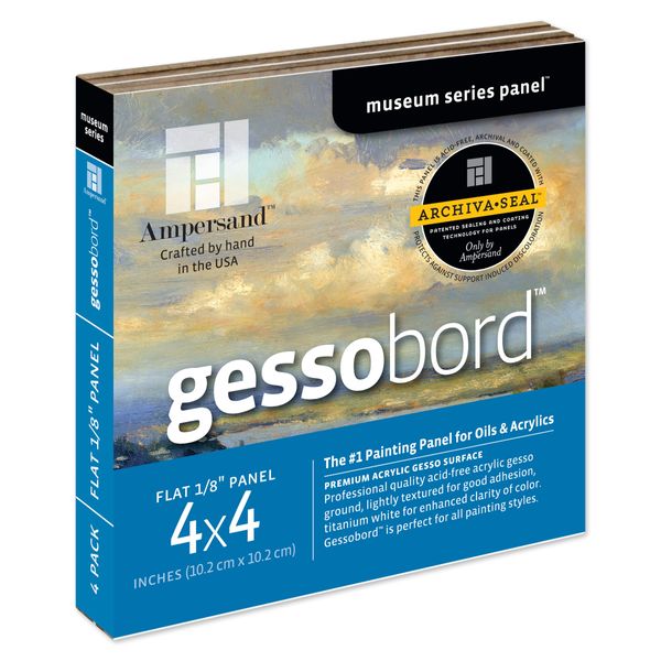Ampersand Gessobord 1/8 Inch 4X4 Pk/4
