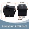 Innfeeltech 3 Pcs Mini Rocker Switch Black KCD4-101 4 Pin 4 Position Toggle Switch with 3 Waterproof Caps