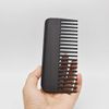 Professional Large Hair Detangling Comb, Wide Tooth Hair Styling Comb for Curly, Wet, Dry Hair, No Handle Detangler Comb Shampoo Comb, Black
