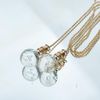 Ceiling Fan Pull Chain, Fan Pulls Set with Connector, 2 Pack 30mm Diameter Crystal Bubble Ball Fan Pull Chain