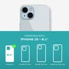 Tech21 Evo Sparkle case for iPhone 16e / 15 - Compatible with MagSafe - Impact Protection Case - Lunar Clear