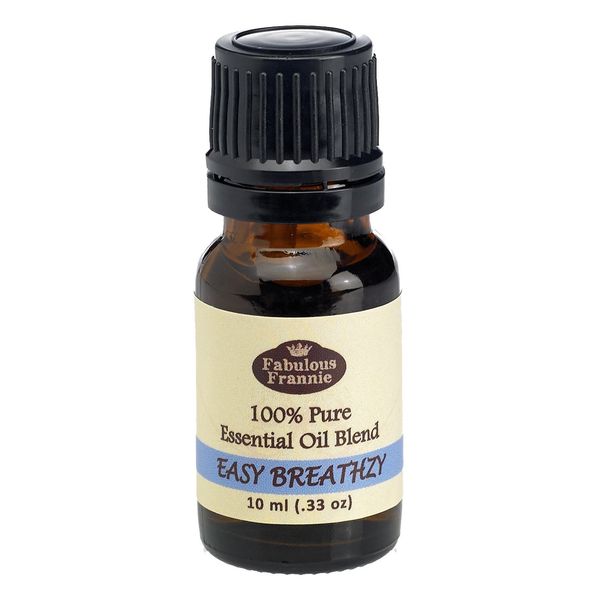 Fabulous Frannie Easy Breathzy Made with 100% Pure Essential Oils Perfect Blend of Eucalyptus, Cajeput and Peppermint 10ml
