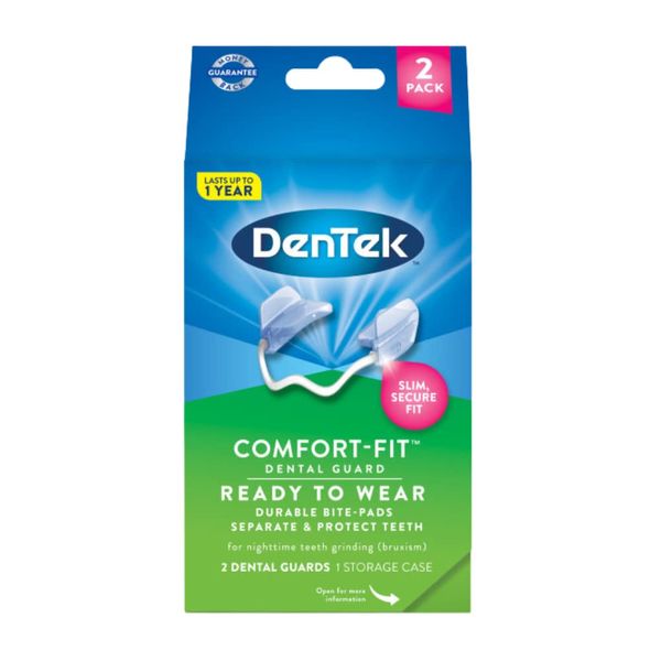 DenTek Comfort-Fit Dental Guards for Nighttime Teeth Grinding, 2 Count, (Pack of 1)