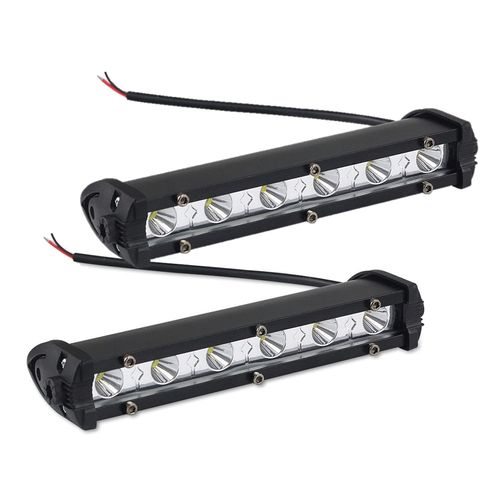SakaSK Daylight, LED Waterproof Work Light, Set of 2, Roof Light, Light Bar, Work Light, 12V, 24v (White, White)