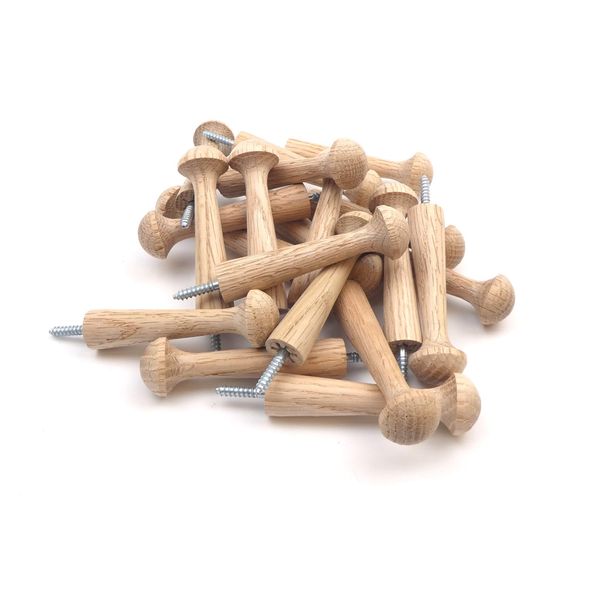 Screw in Oak Shaker Peg 3.5" - (Pack of 20)