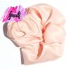 Peach Satin Scrunchy-Small