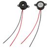 Electronic Buzzer Alarm 5pcs DC 3-24V Circular 75-85dB Continuous Sound 2 Cable Black