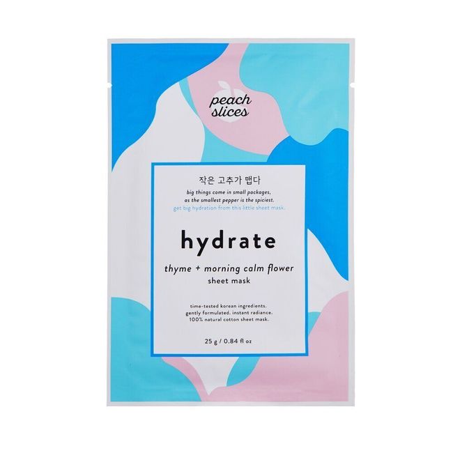 Peach Slices Hydrate Thyme + Morning Calm Flower Sheet Mask (Pack Of 2)