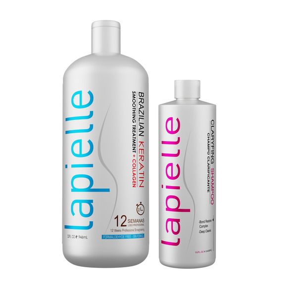 Lapielle Formaldehyde free Keratin 32oz & Clarifying Shampoo 16oz