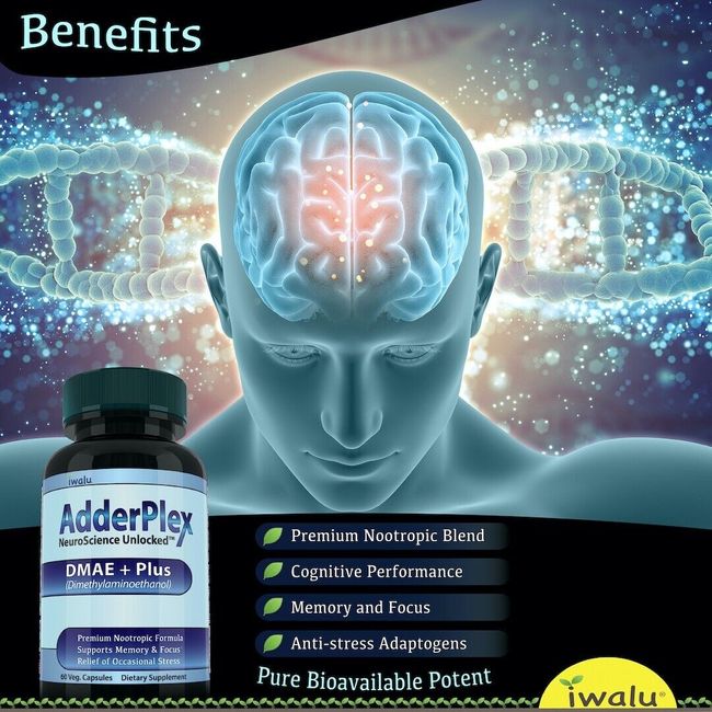 2X AdderPlex Brain Supplement & Nootropics Memory Focus Mental Booster Pill, USA