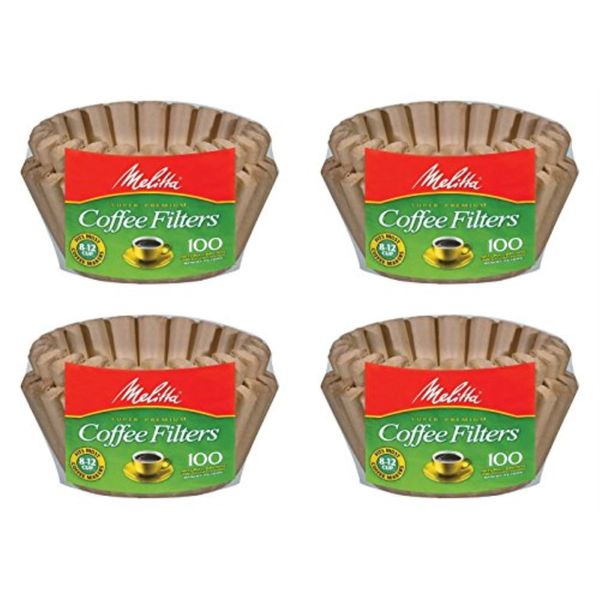 Melitta 8-12 Cup Basket Filter Paper (Natural Brown, 400 Count)
