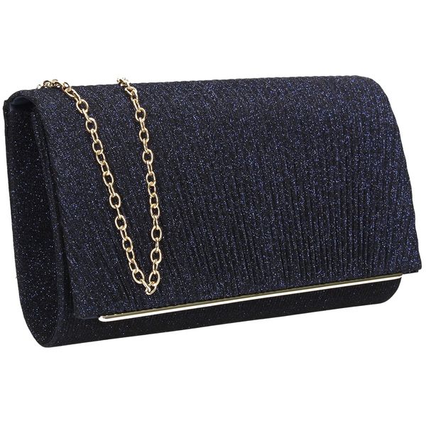 SwankySwans Women's Amy Clutch Bag, Navy