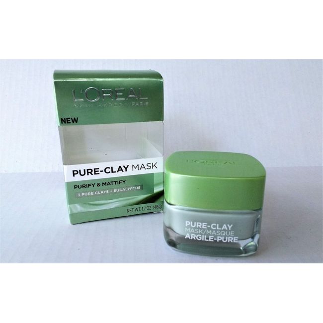 L'Oreal Pure-Clay Mask Purify & Mattify Treatment (3 Pure Clays + Eucalyptus)