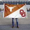 College Flags & Banners Co. Texas vs. Oklahoma House Divided 3x5 Flag