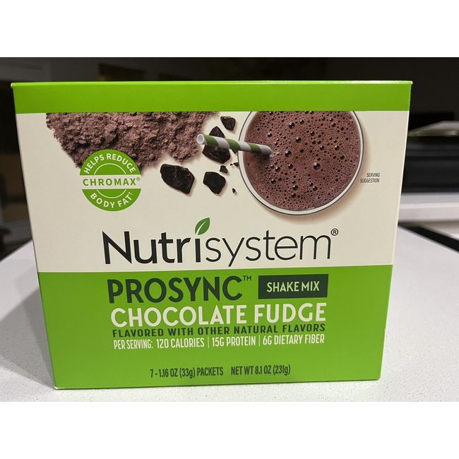 Nutrisystem Prosync Meal Replacement Protein Powder Shake Mix, Chocolate  Fudge, 7 Packets