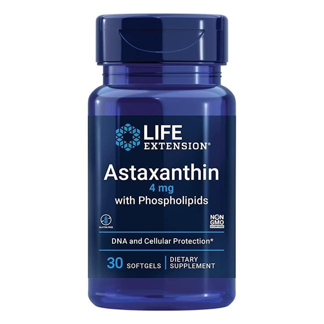 Life Extension Astaxanthin with Phospholipids 4 mg - For Eye Heart Health + Metabolic Cardiovascul, 1