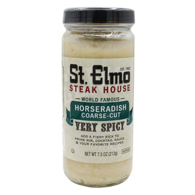 St. Elmo Steak House Coarse-Cut Horseradish, Great with Steaks and Other Meats – 2 Pack