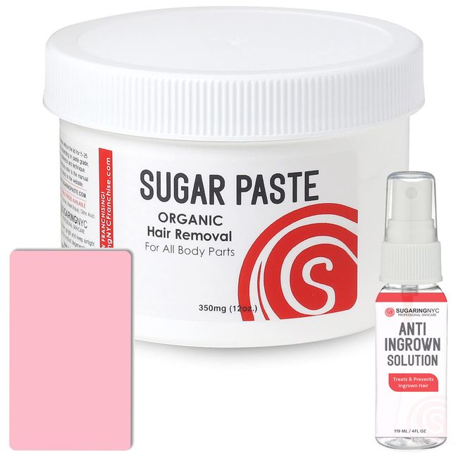 Sugaring Waxing Kit by Sugaring NYC - Sugaring Paste, Sugaring Applicator, Anti-Ingrown and Bump Solution