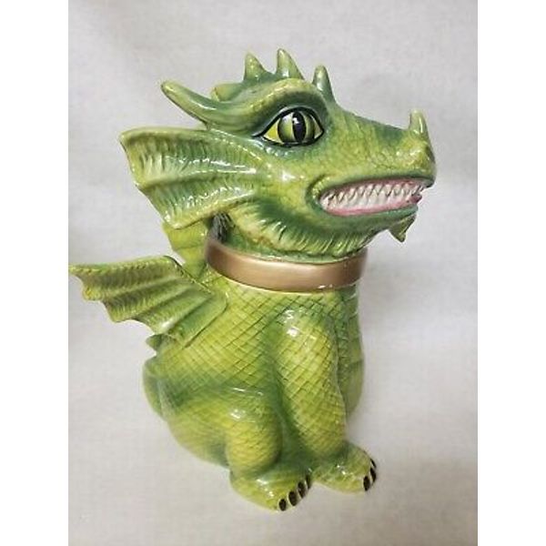 Dragon Cookie Jar Ceramic Kitchen Hand Painted PET PTC EBROS *VETERAN OWNED*