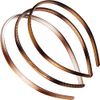 3 Pieces Skinny Plastic Headbands with Teeth Soft Headbands Plain DIY Hairbands Thin Headbands Headwears for Women Men Girls (Gradient Brown Pattern, Transparent Brown Pattern)