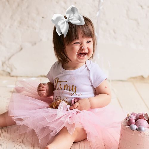 Ribbon Hair Bow Clips, 6 Inch White Grosgrain Ribbon Hair Pins Bow Hair Barrettes Alligator Clips, Fashionable Hair Accessories for Girls Women Toddlers Christmas Wedding Birthday A3HDJFJ (white)