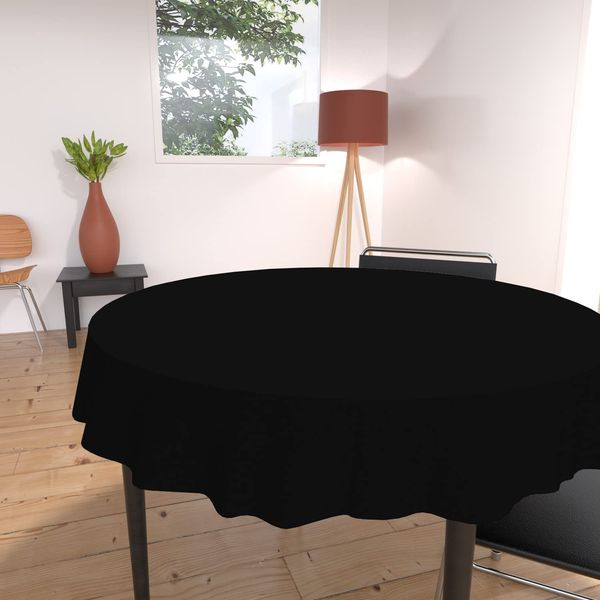 Soleil d'ocre / Alix Fleckenschutzausrüstung, with Round Tablecloth 180 CM, Black