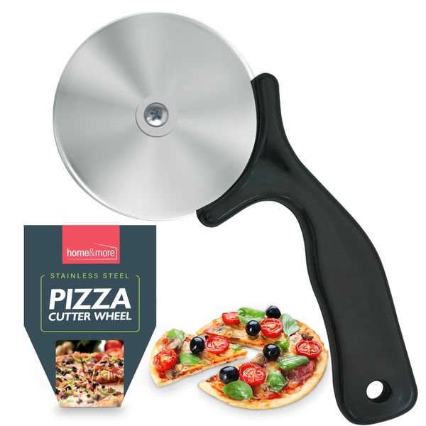 1pk Pizza Cutter Wheel | Stainless Steel Pizza Wheel Cutter | Cut & Serve Delicious Pizza with Ease | Dishwasher Safe Pizza Wheel | Food Grade Pizza Slicer | Kitchen Tools & Gadgets + SOL Sticker