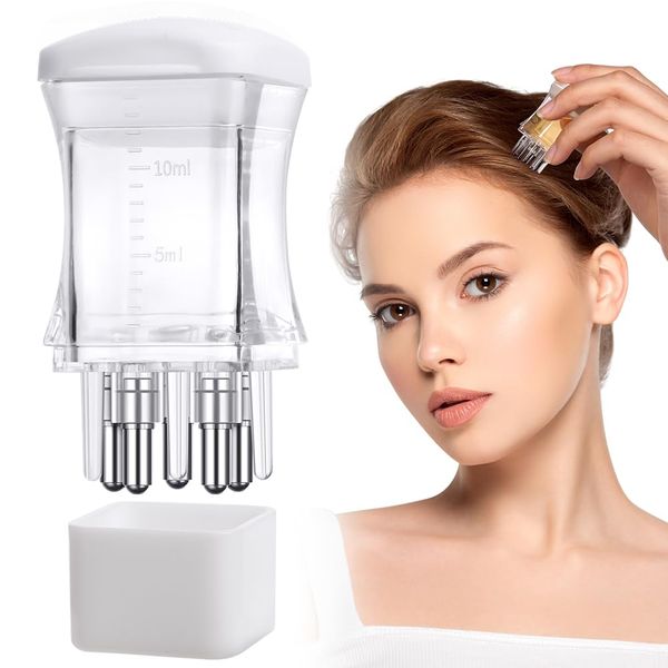 ACWOO Scalp Massage and Hair Oil Applicator Bottle, 10ML Portable Liquid Hair Oil Dispenser, Mini Hair Raising Solid Hair Massage Tool, Hair Scalp Oil Applicator with Roller Ball for Hair Treatment