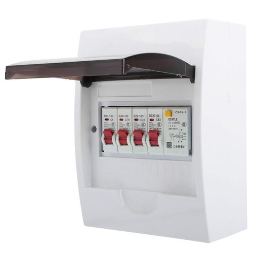 DEWIN Consumer Unit, 3 Way Fuse Box for 63A 30mA RCD+3MCB(6A+16A+32A) Power Supply Consumer Unit 230/400V